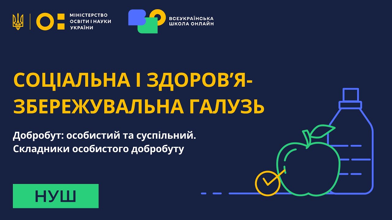Соціальні і здоров'язбережувальна галузь. Добробут: особистий та суспільний