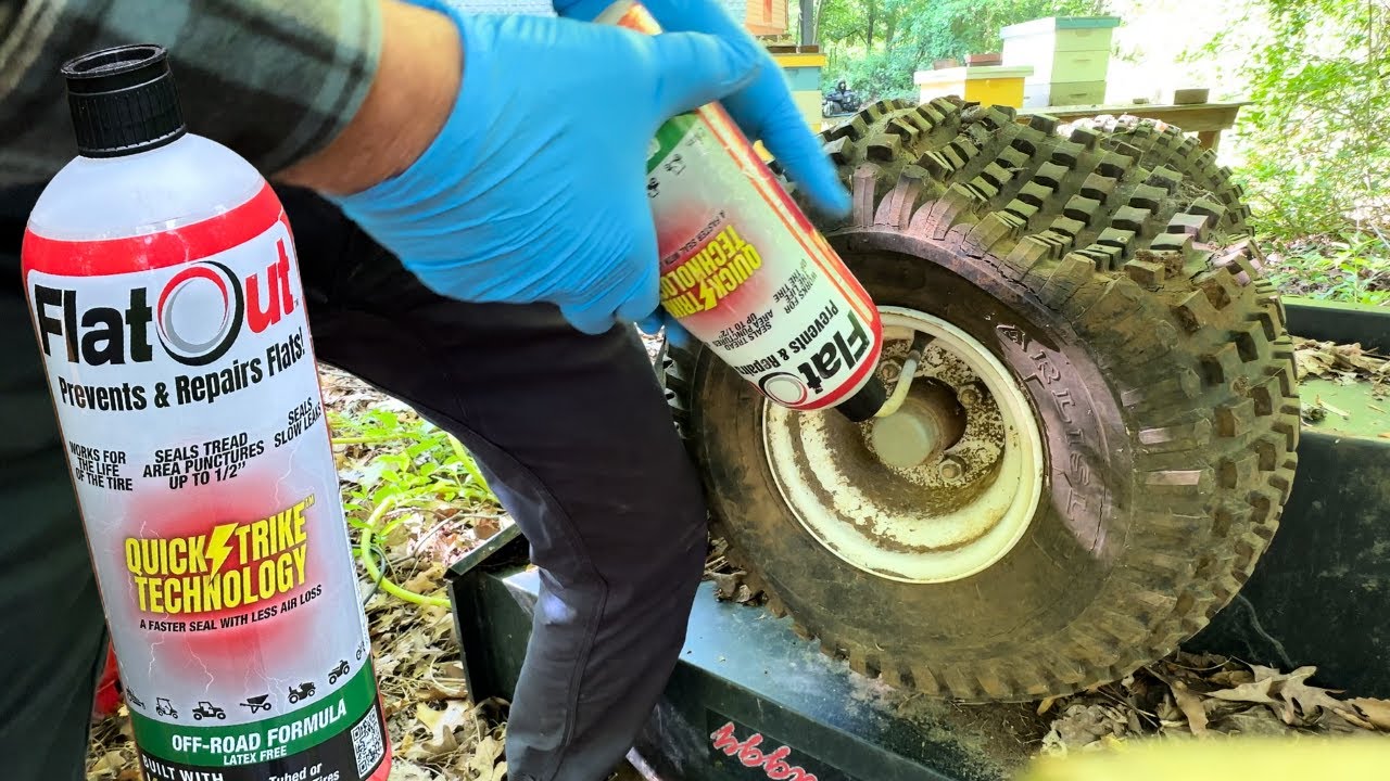 Как использовать FlatOut Tire Repair / Как отремонтировать спущенную шину