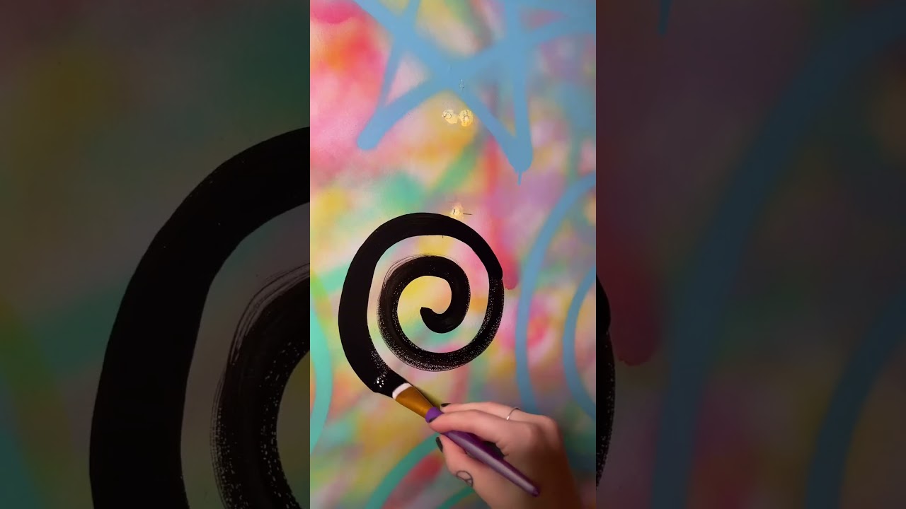 She drew a huge trippy swirl 😳 #psychedelic #art #trippy #abstract