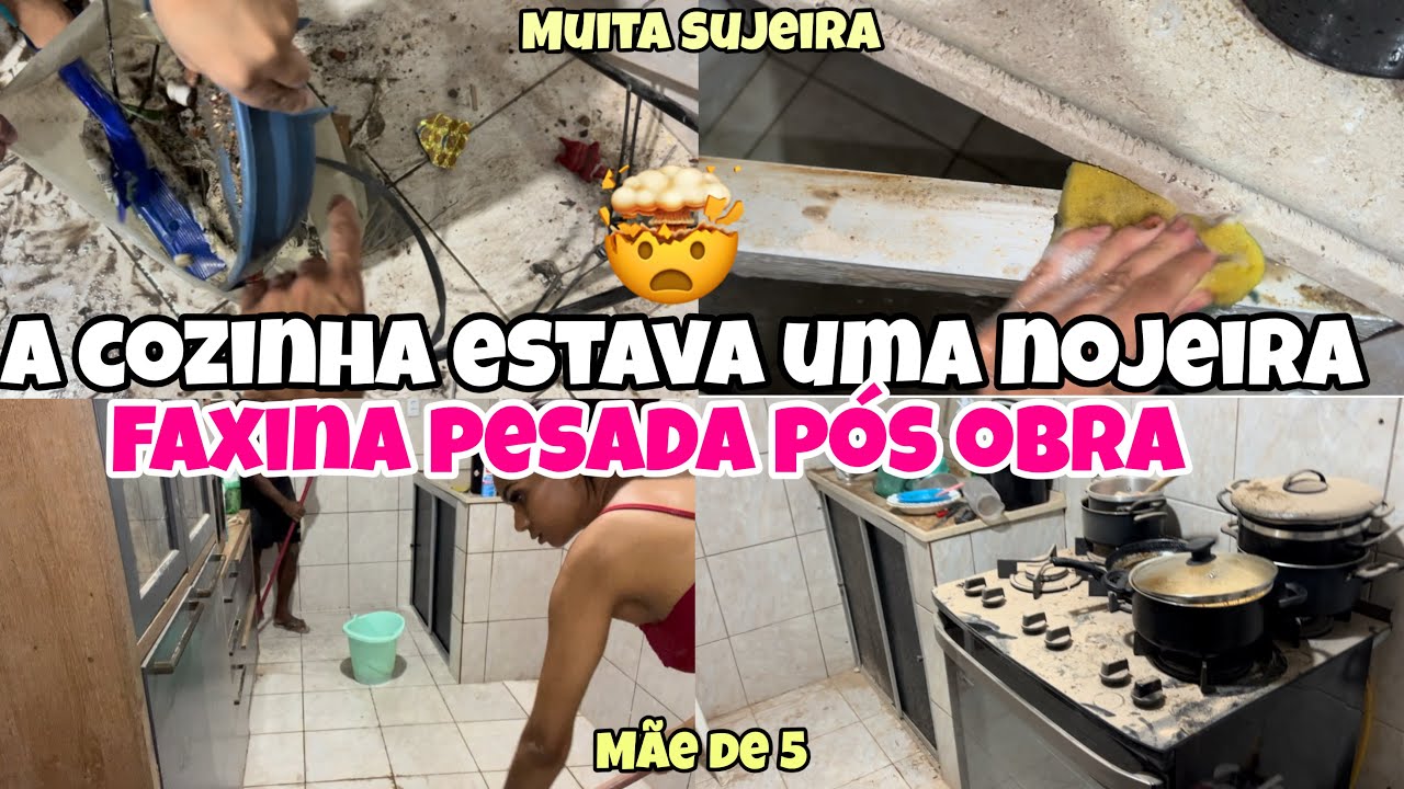 A SITUAÇÃO ESTAVA FEIA😩|FAXÍNA PÓS REFORMA// VLOG DE LIMPEZA NA COZINHA 
