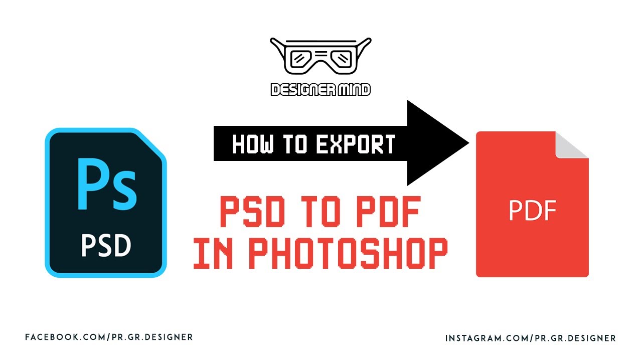 How to export PSD to PDF in photoshop