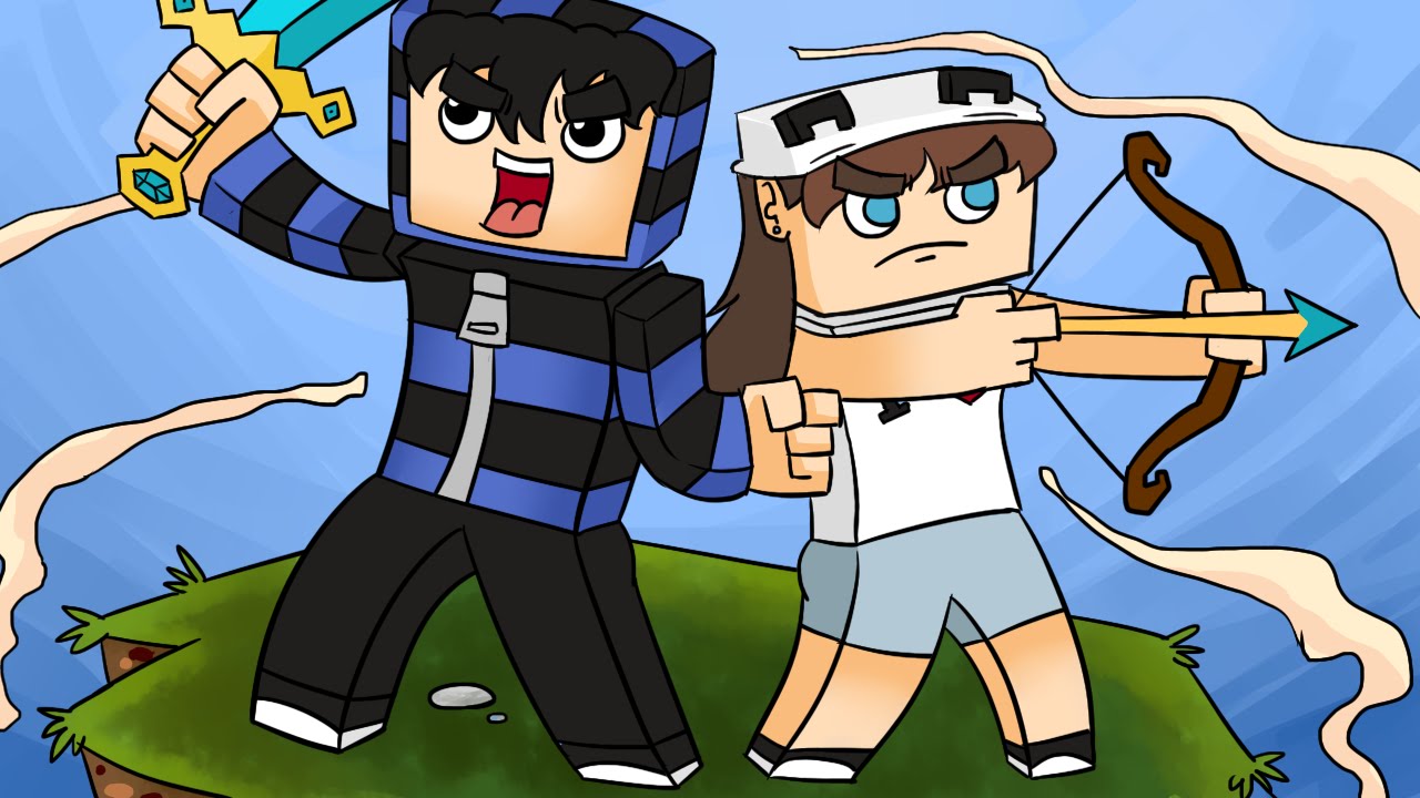 Uma grande batalha em Dupla - Sky Wars
