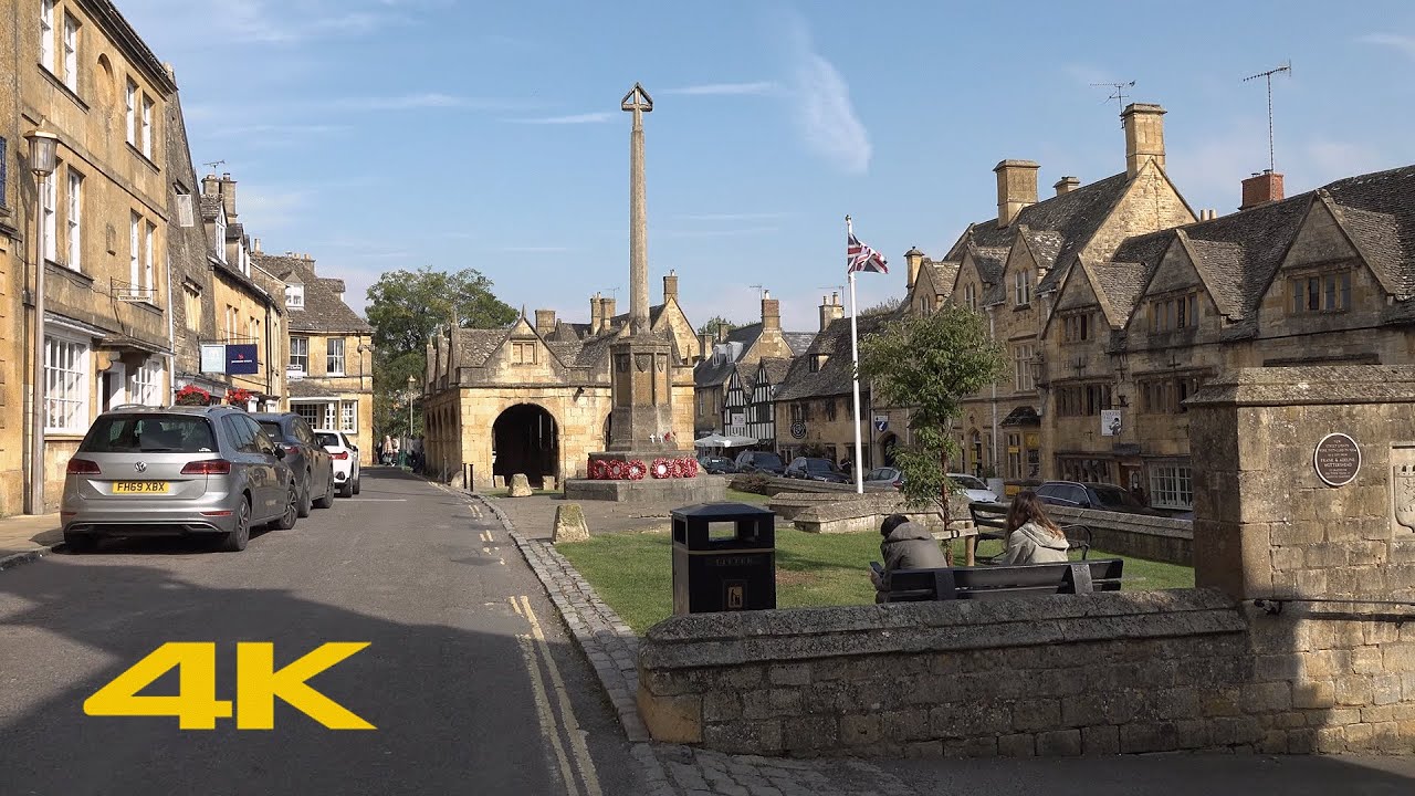 Chipping Campden Walk: Town Centre【4K】