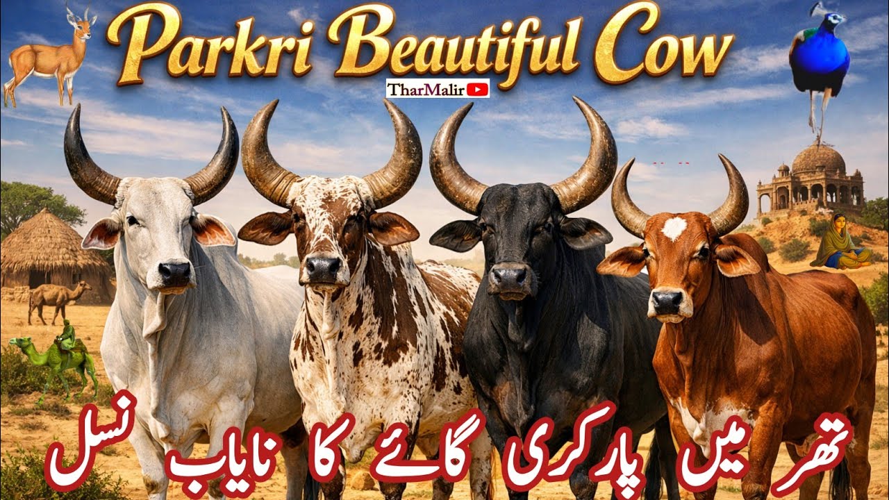 Rare Breed of Parkri Cow in Tharparkar|Introduction Beautiful Parkri Cow of Thar Desert|TharMalir.