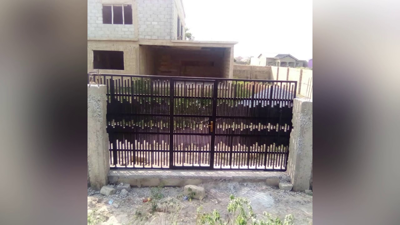 MODERN HOUSE BUILDING IN GHANA 🇬🇭 / 10th stage// GATE INSTALLATION