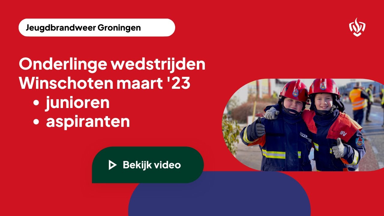 Onderlinge Jeugdbrandweerwedstrijden Winschoten maart 2023