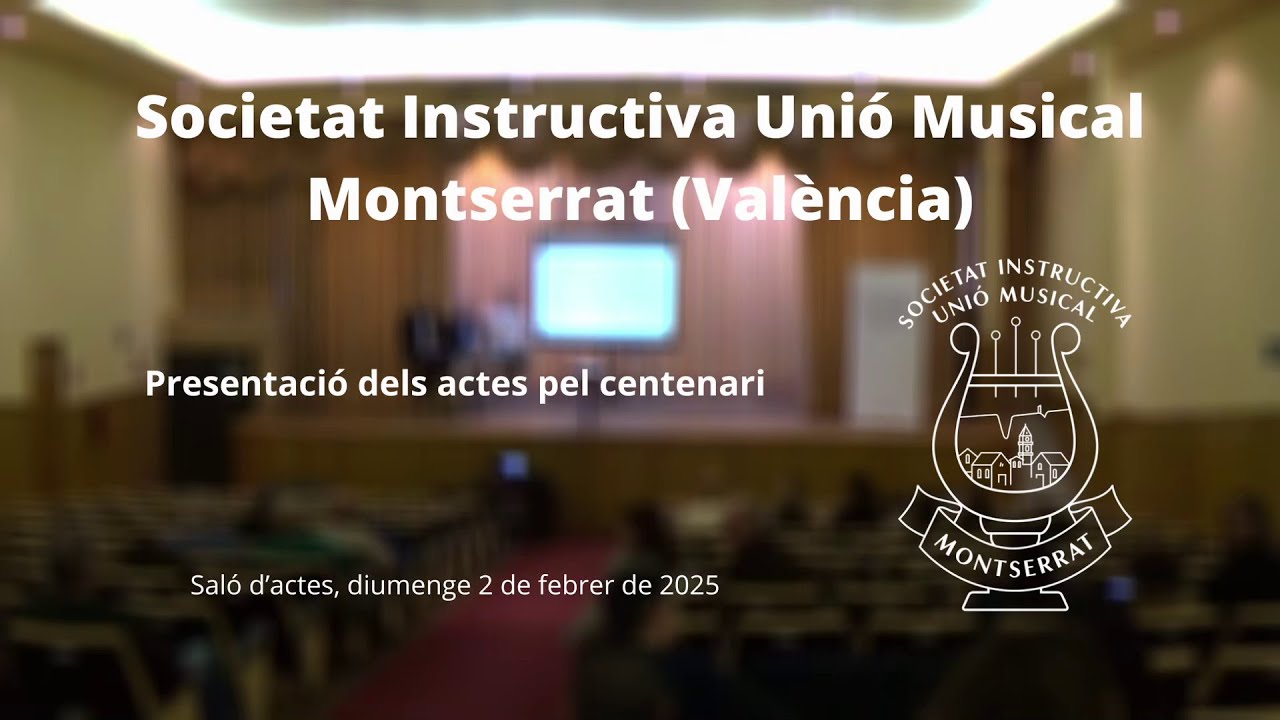 Presentació actes i imatge - Centenari SIUM Montserrat