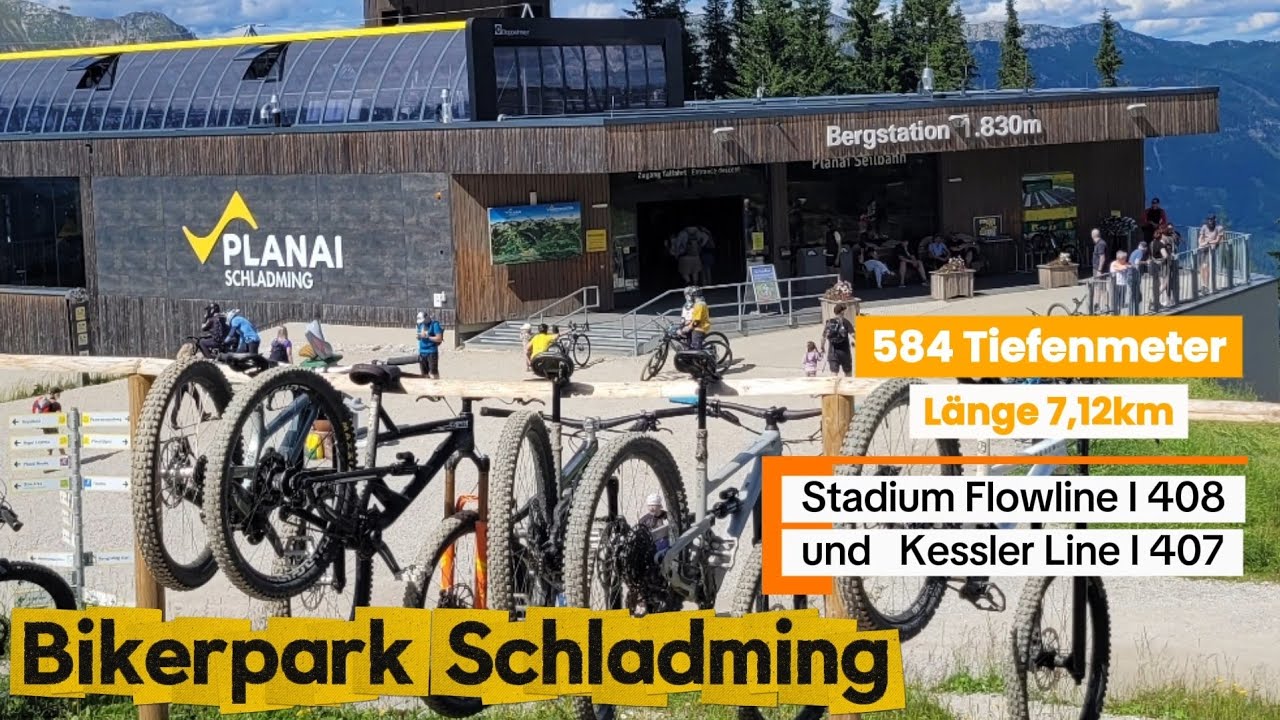 Bikepark Schaldming Planai in 4K ∆ Stadium Flowline 408 + Kessler Line 407 ∆ TOP TO BOTTOM ∆ 08.2025
