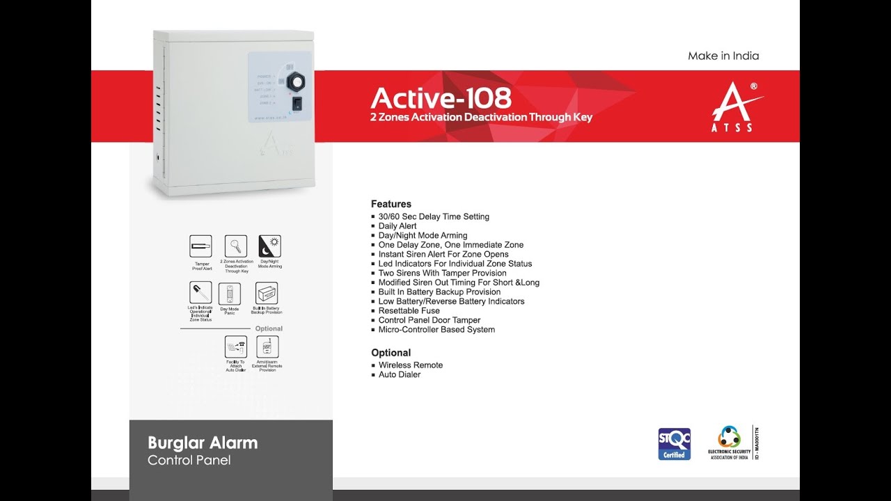 Active 108 Security Alarm System - Tamil