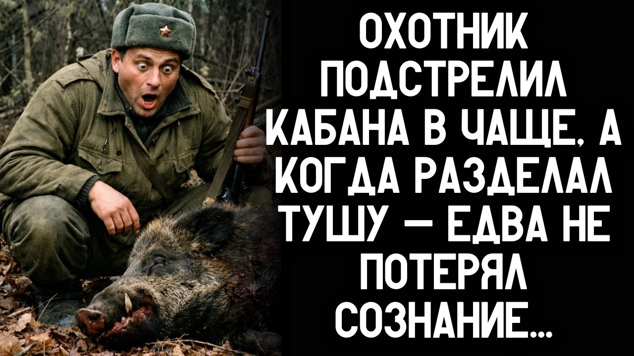 Охотник подстрелил кабана в чаще, а когда разделал тушу — едва не потерял сознание…