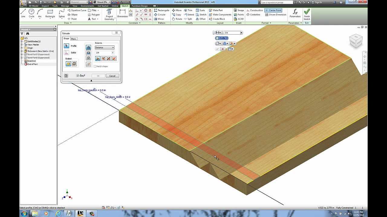 Woodworking - Miter Folding With Autodesk Inventor - Tutorial
