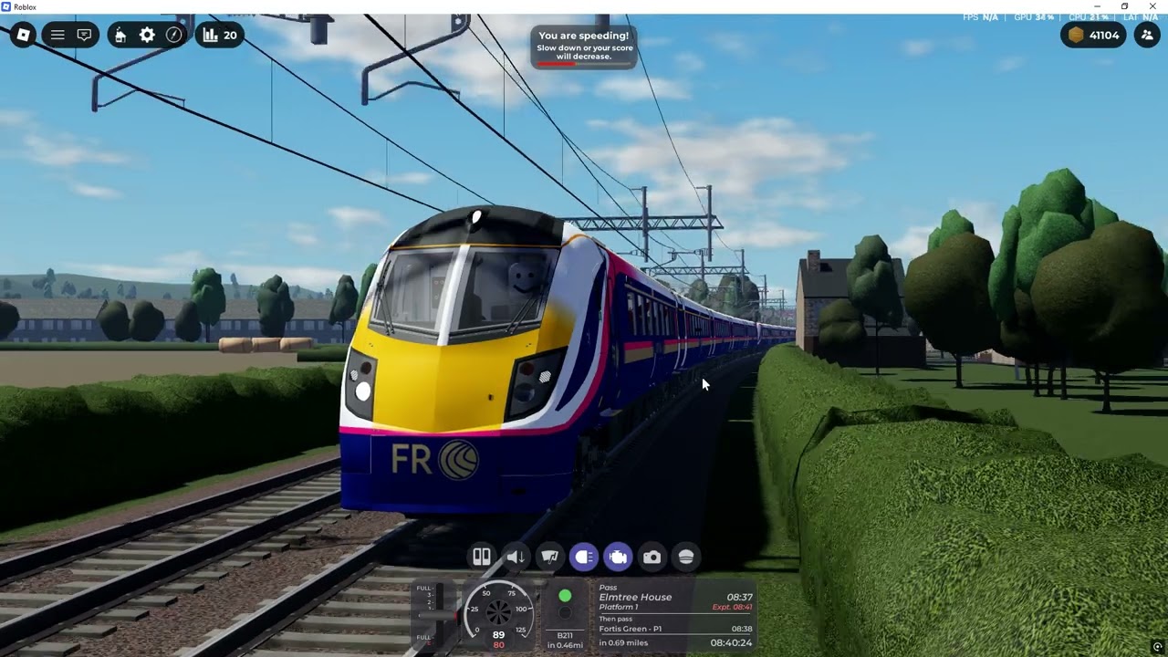 ROBLOX british railway route learning from brynmouth to cuffley class 180