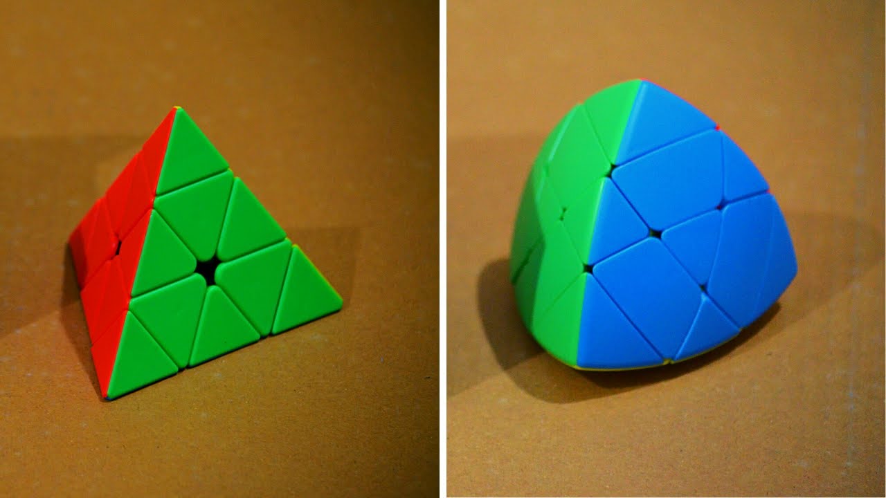 Unboxing and Review of High Speed Stickerless Pyramid Rubik's Cubes
