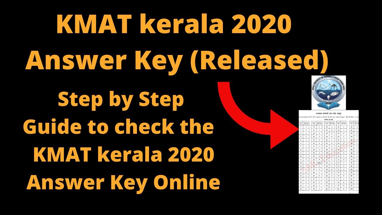 KMAT kerala 2020 Answer Key (Released) - How to Check Official KMAT Kerala Answer Key Online