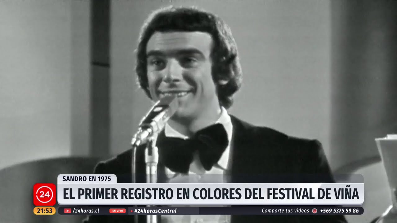 Sandro en 1975: el primer registro en colores del Festival de Viña del Mar