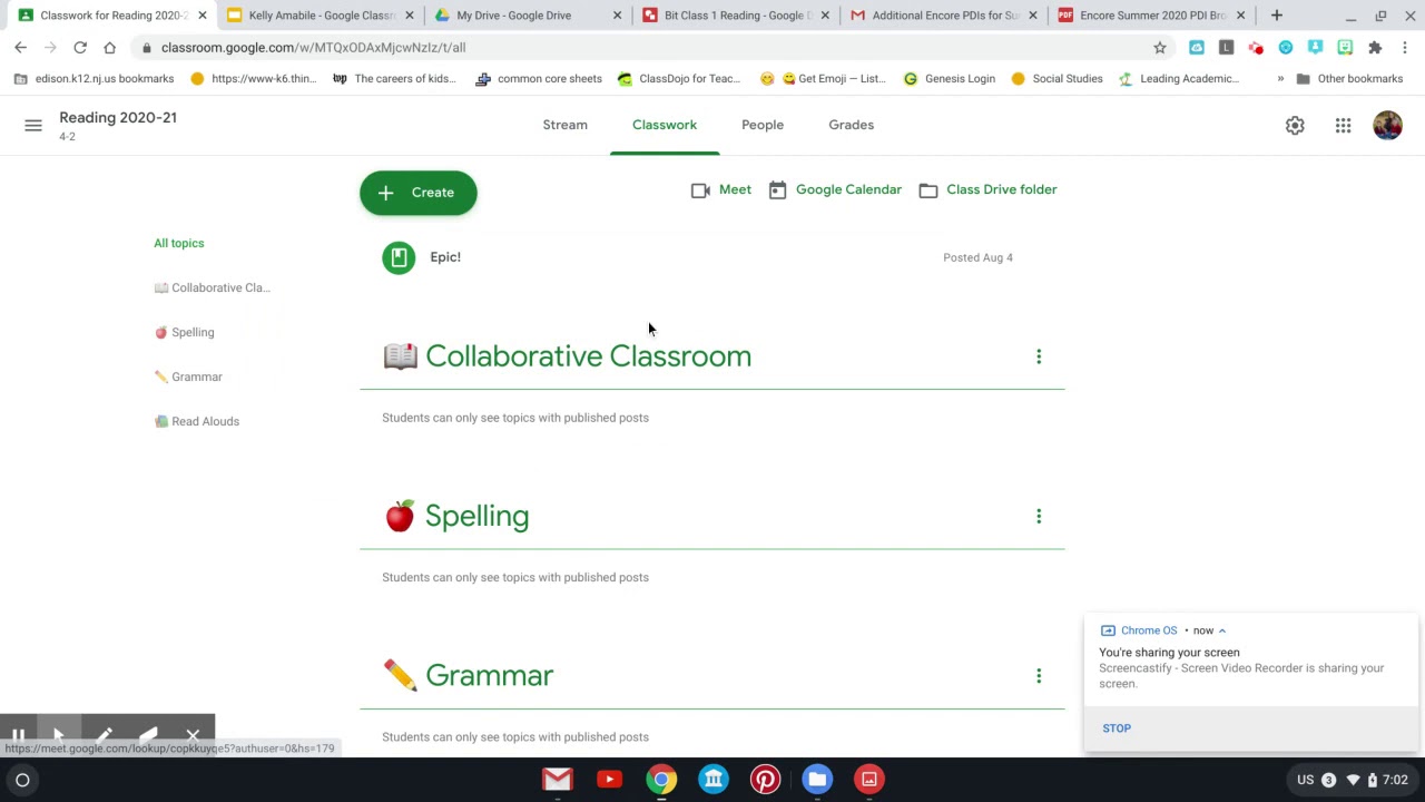 Google Classroom PDI 8/2020
