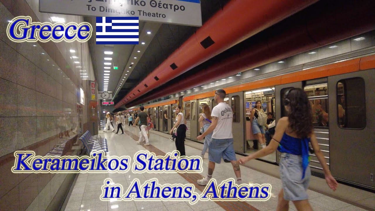Walking in Greece. Kerameikos Station in Athens. ORANGE ua