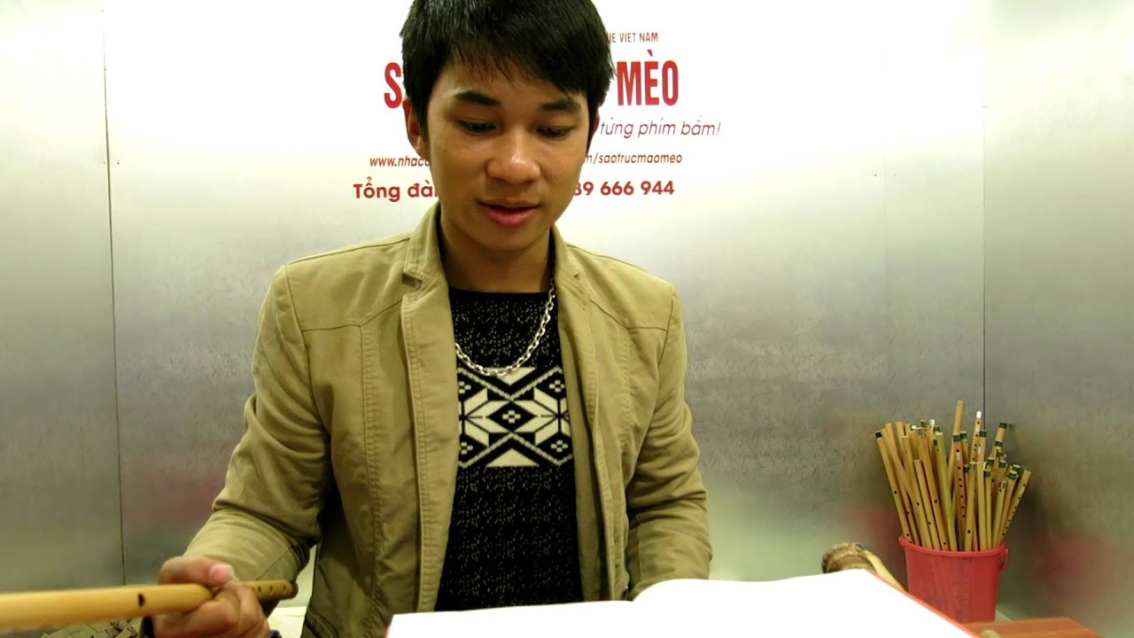 học thổi sáo Chào em cô gái lam hồng
