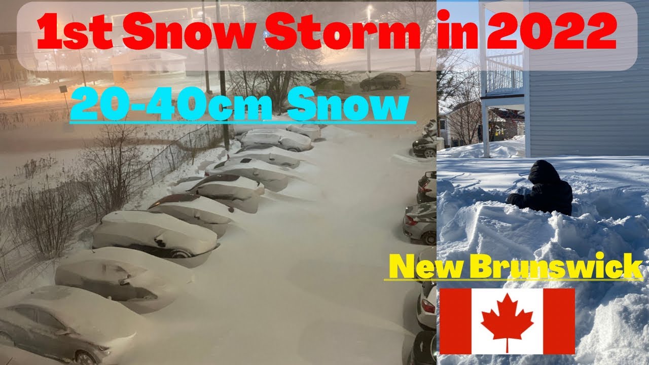 Snow Storm 20-40 cm Dieppe, New Brunswick time lapse||Pinoy in Canada||Team Fracer