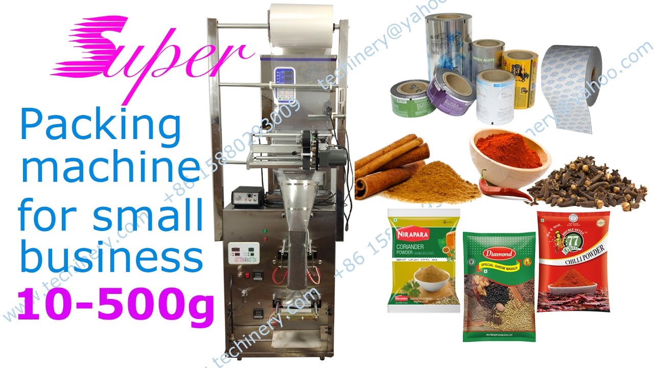 500gram spices packaging machine Vertical FFS pouch packing machine with printer 10-500g adjustable