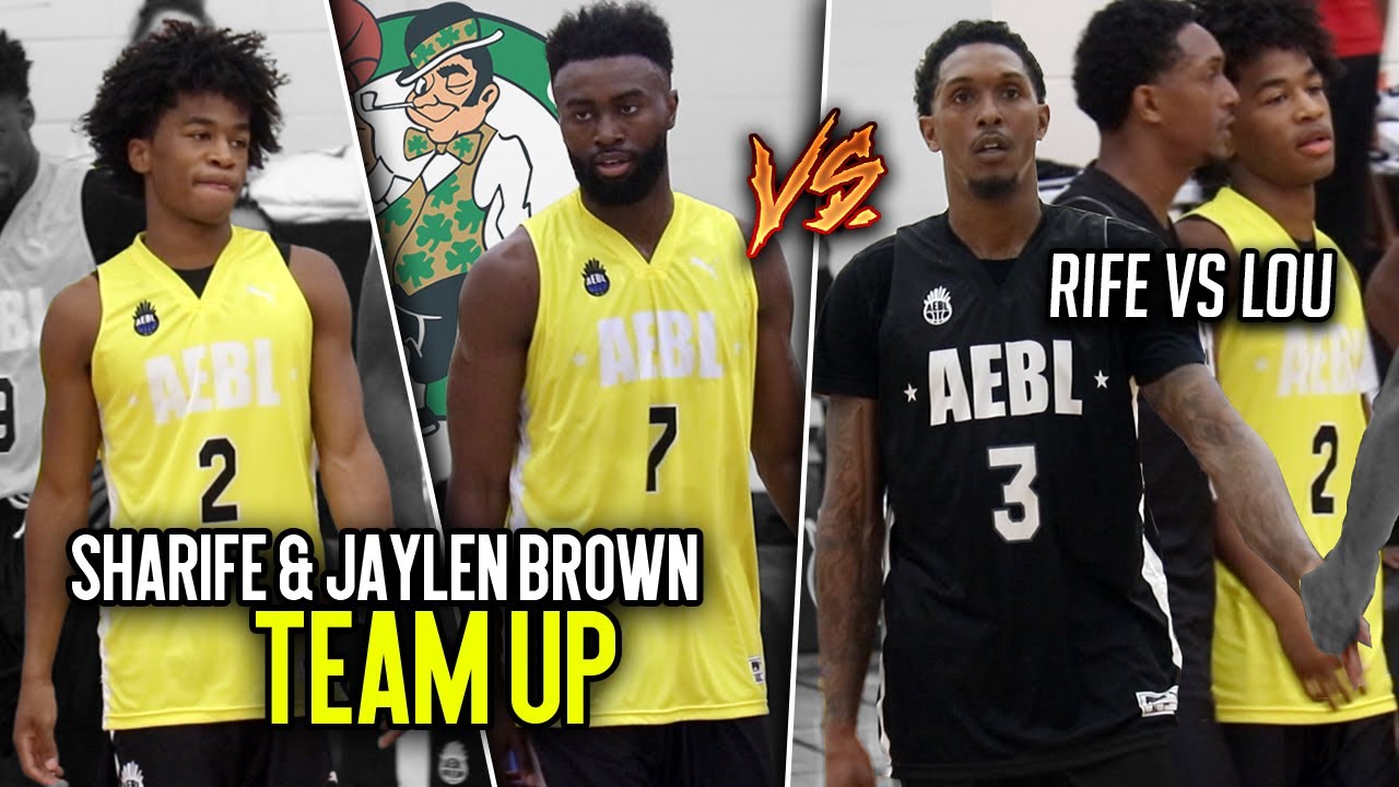 Sharife Cooper & Jaylen Brown TEAM UP To Face Lou Williams at AEBL Pro-AM! Sharife VS NBA PROS