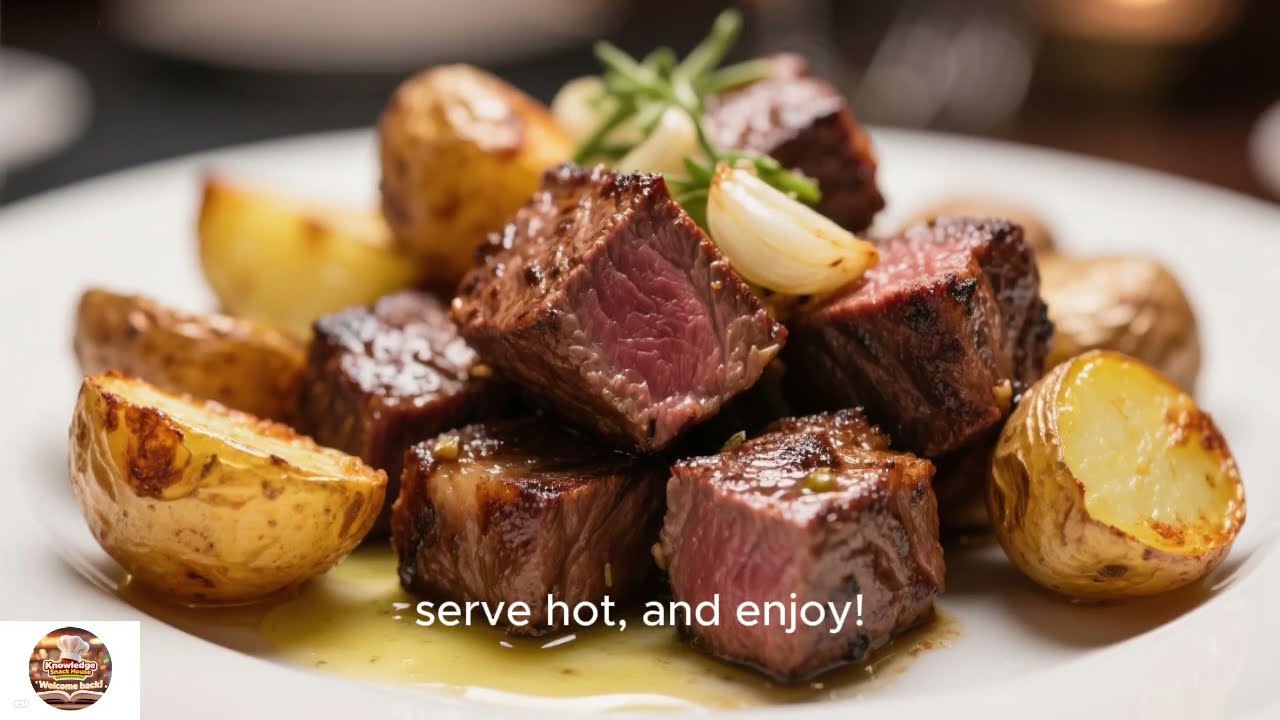 Garlic Butter Steak Bites with Crispy Potatoes