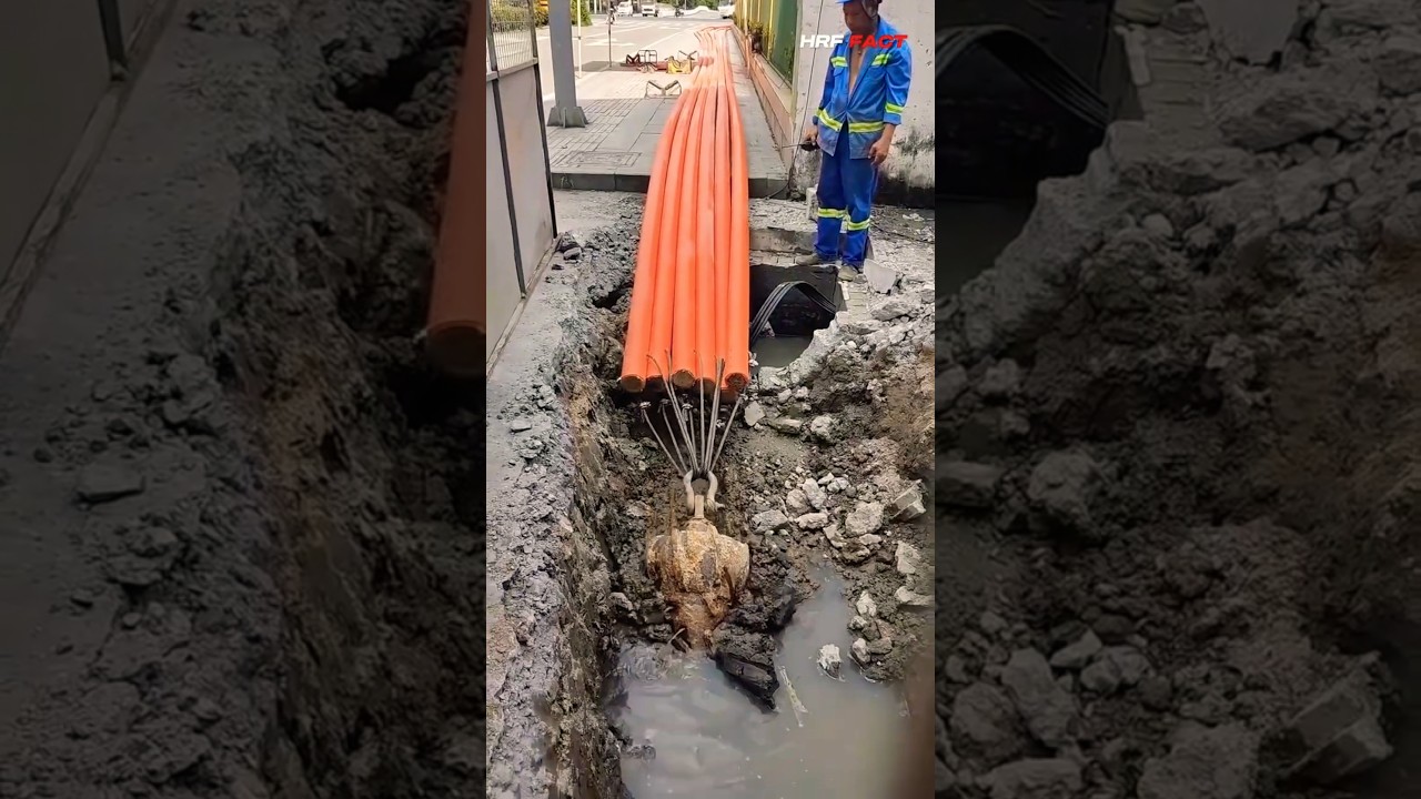 Układają ogromne rury pod ziemią, nie kopiąc drogi! 😱