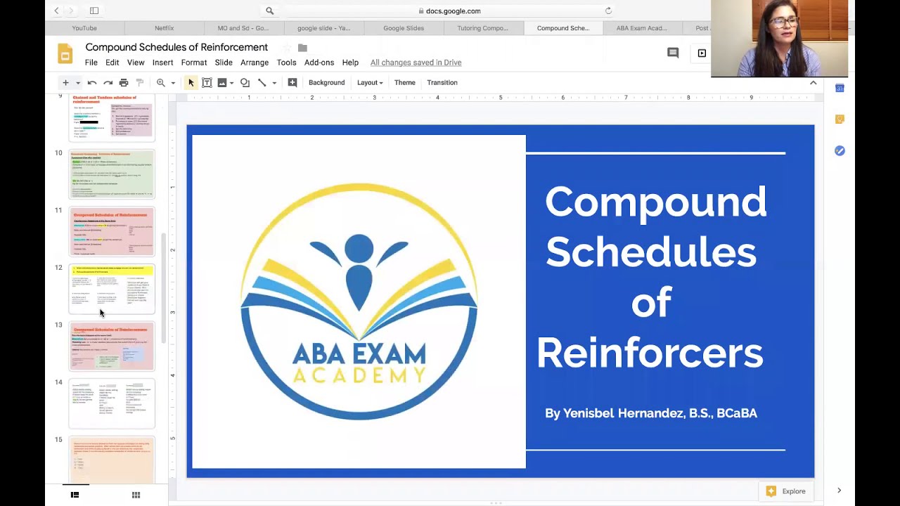What are COMPOUND schedules of reinforcements? and Mock questions (part 2 by yenisbel)