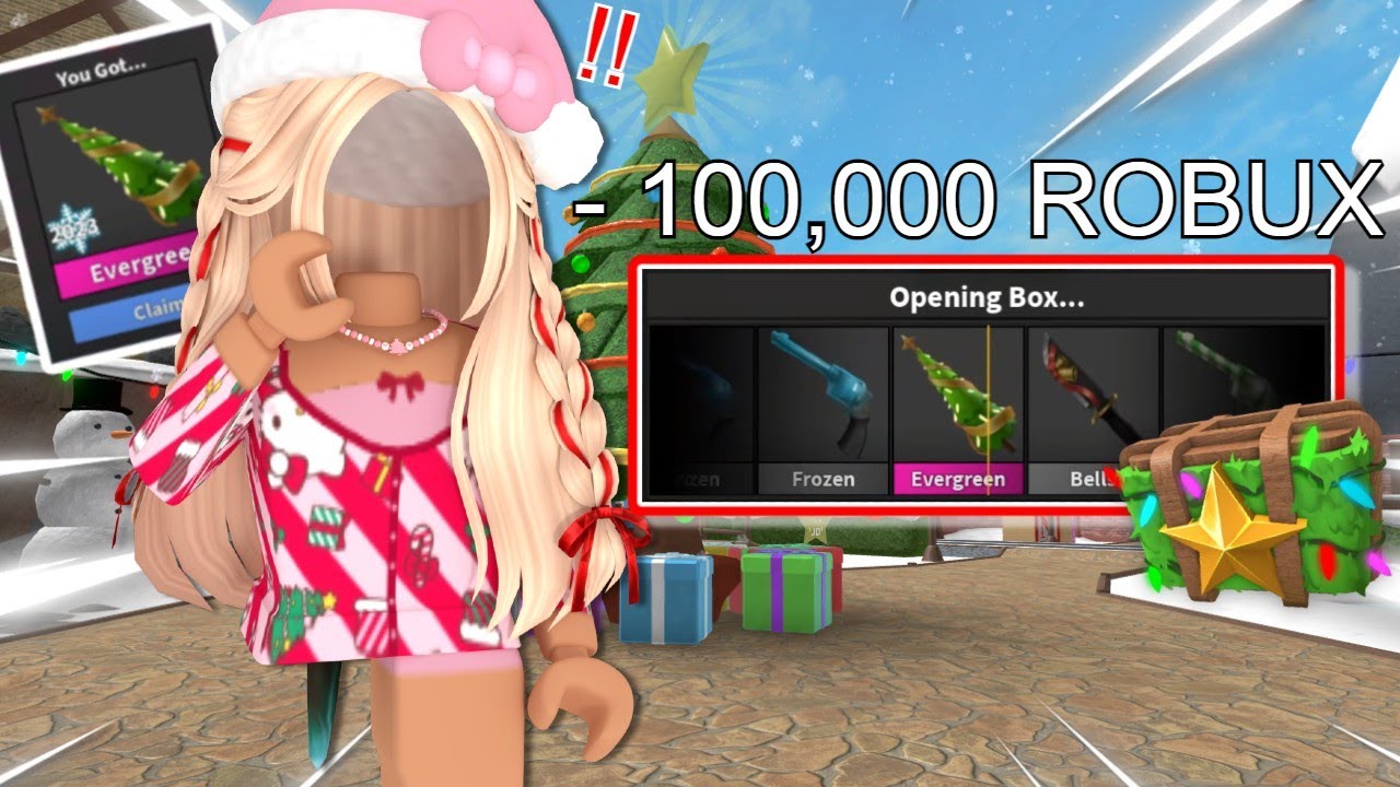 MM2, But Every Time I DIE I Unbox A CHRISTMAS MYSTERY BOX (Murder Mystery 2)