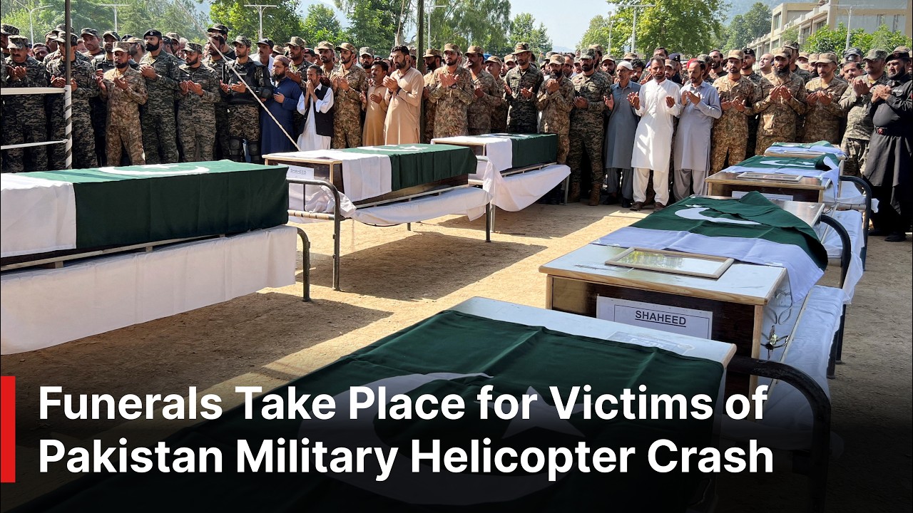 Funerals Held for 22 Victims of Pakistan Army Helicopter Crash in Muzaffarabad | AC1W
