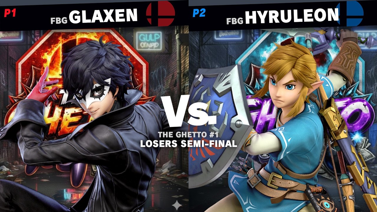 THE GHETTO #1 TOP 8 Losers - FBG Glaxen (Joker) Vs. FBG Hyruleon (Link) SSBU