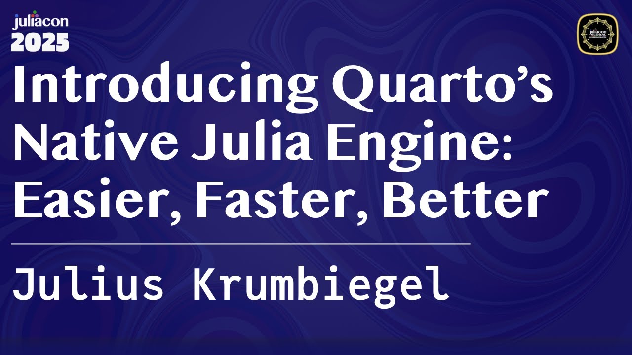 Introducing Quarto&rsquo;s Native Julia Engine: Easier, Faster, Better | Krumbiegel