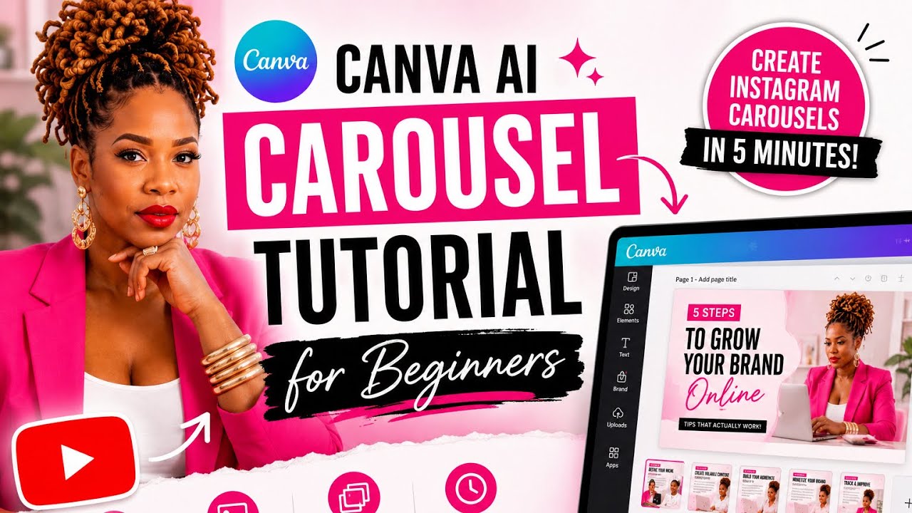 Canva AI Carousel Tutorial for Beginners | Create Instagram Carousels in 5 Minutes