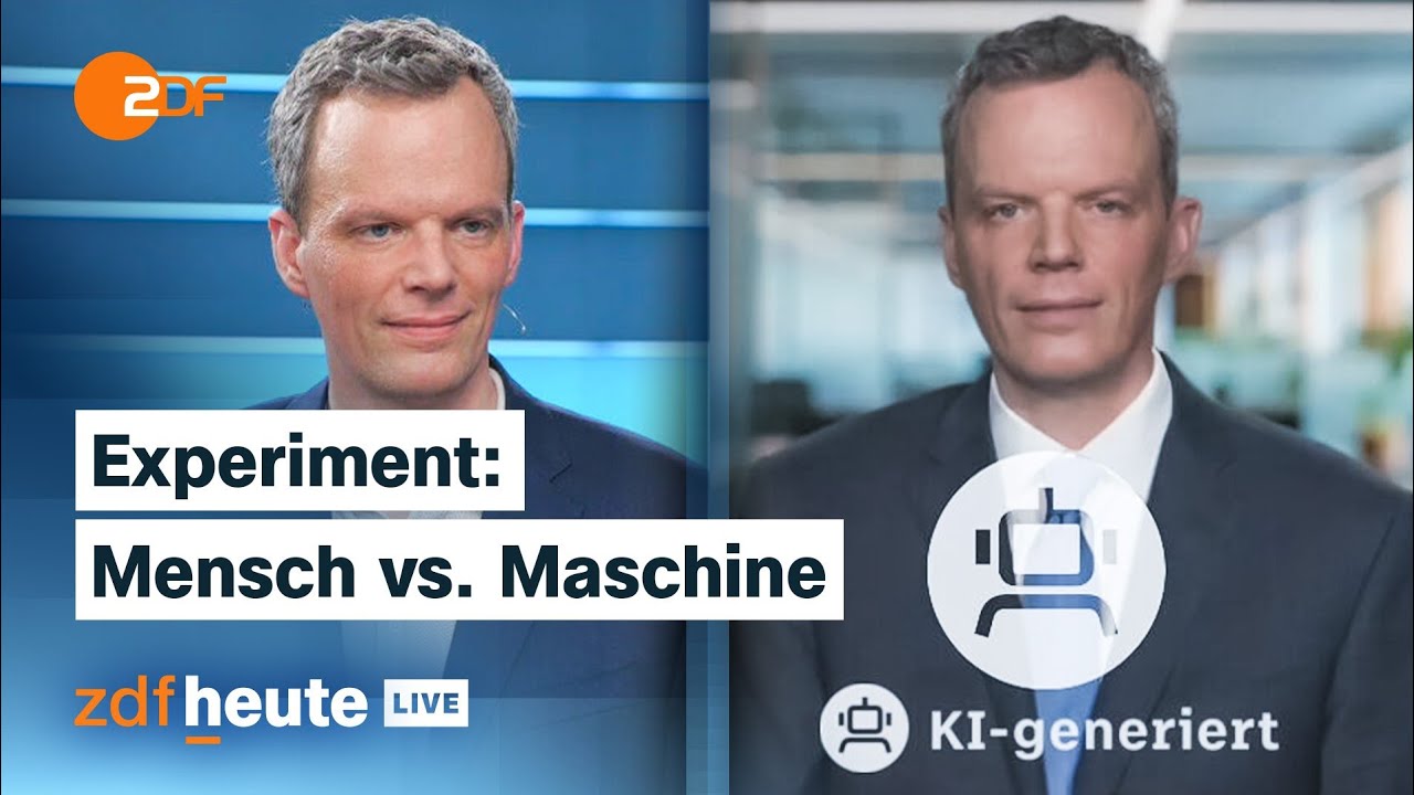 KI vs. Mensch: ZDF-Wirtschaftsexperte und sein Avatar im Live-Test | ZDFheute live