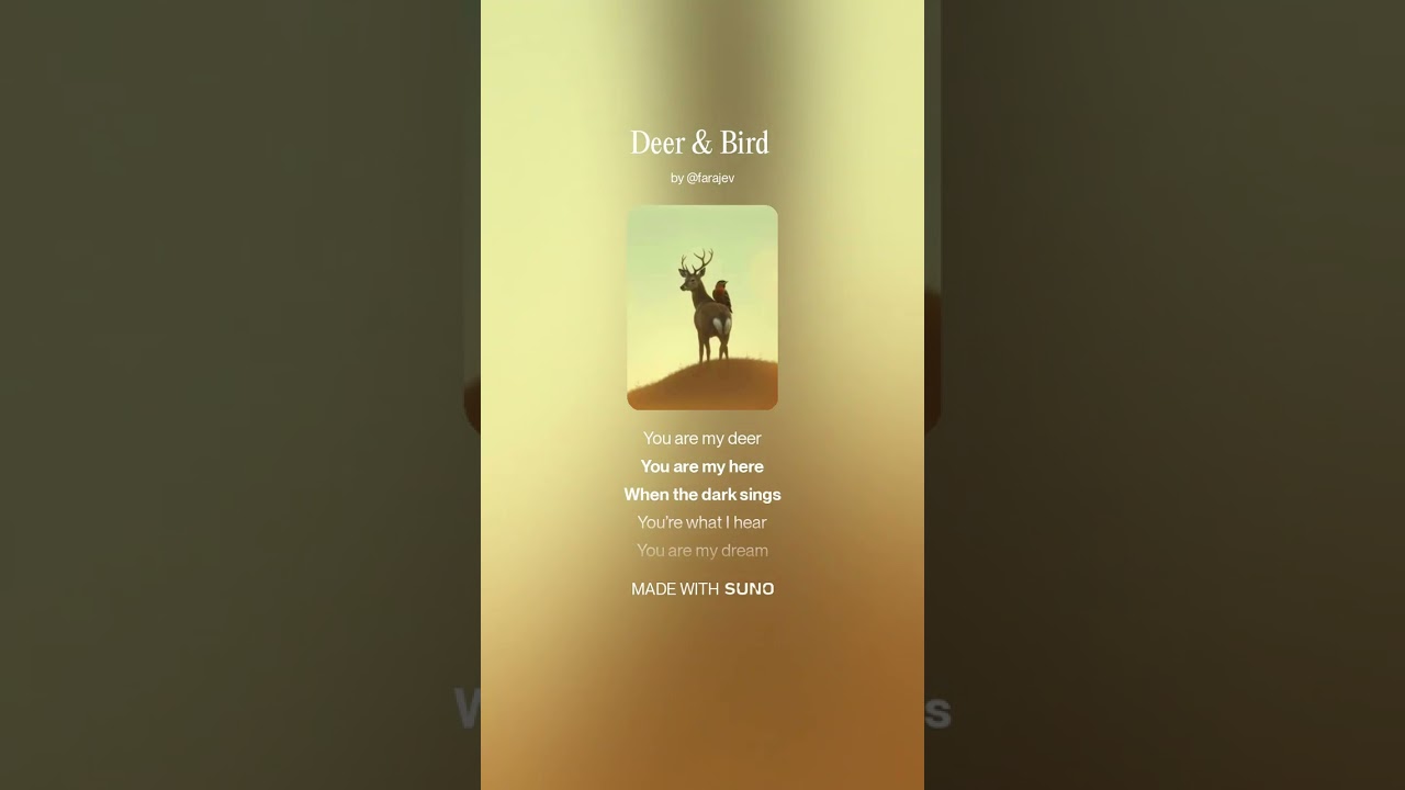 Deer and bird 