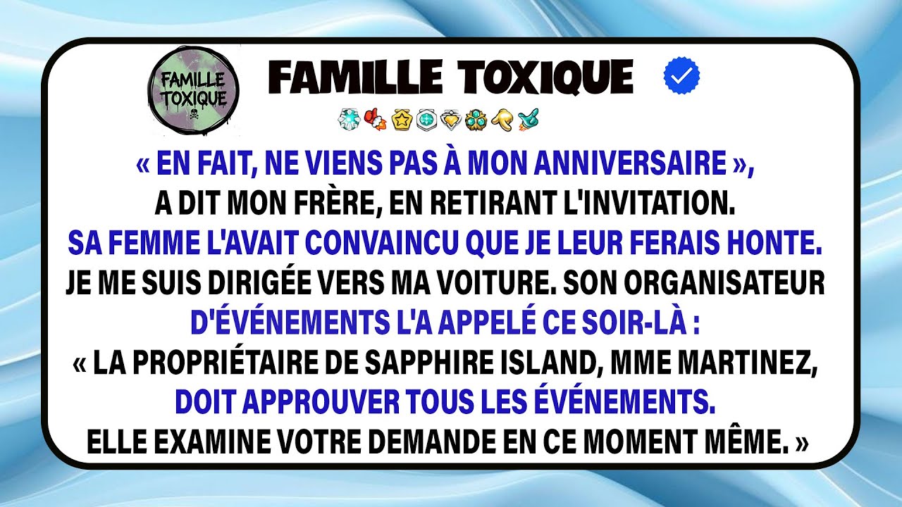 Fête D’anniversaire : Mon Frère A Repris Mon Invitation — Il A Loué Mon Île Privée Pour L’événement