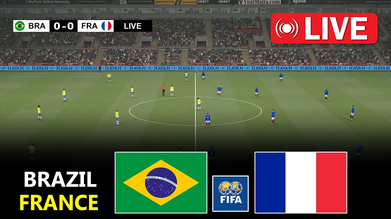 Brazil vs France | Friendly Football Match 2026 | Full Match Streaming | PES 21 Simulation