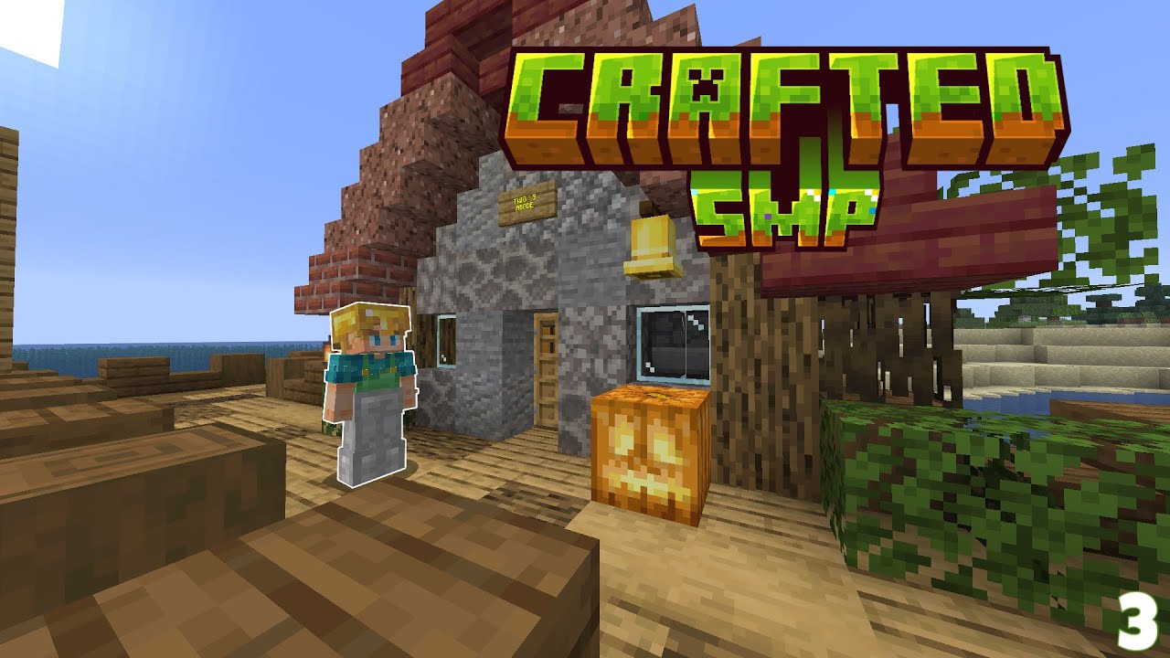 crafted smp: ep 3 | building a house but i never talk about building a house ◎[▪‿▪]◎