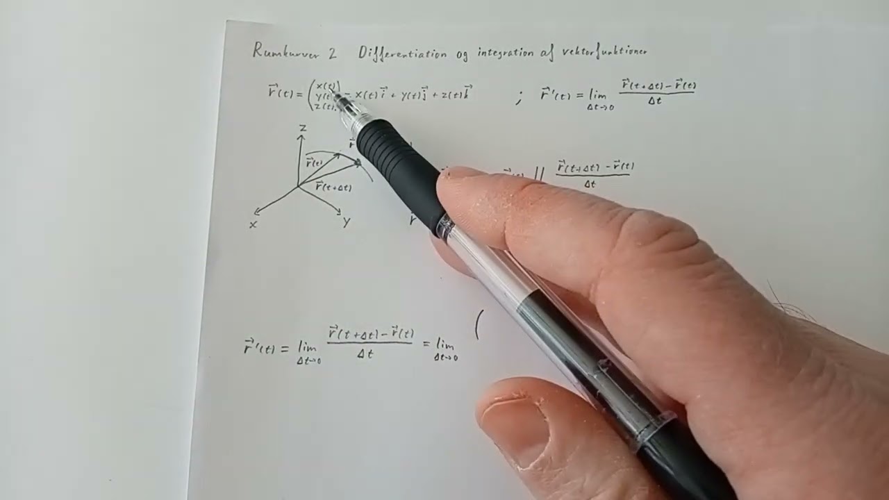 Rumkurver 2 Differentiation og integration af vektorfunktioner