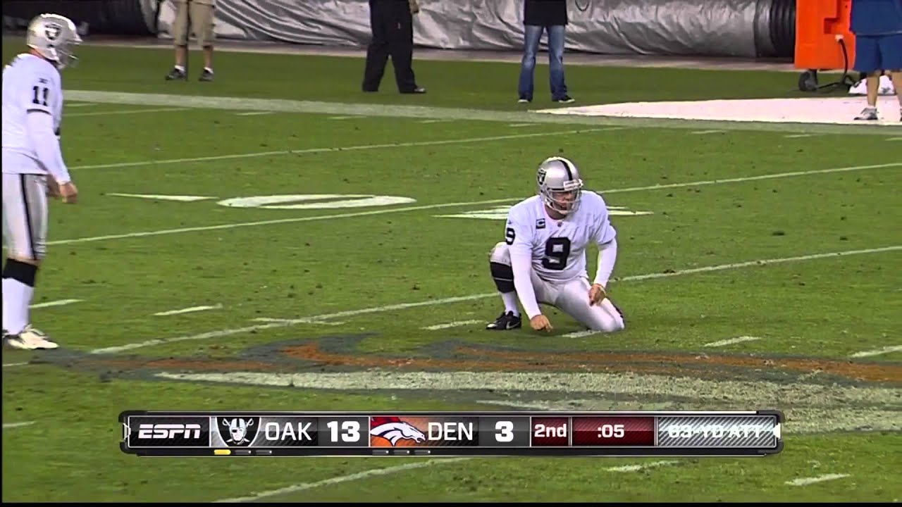 Sebastian Janikowski 63 Yard Field Goal And 70 Yarder Pre-Game