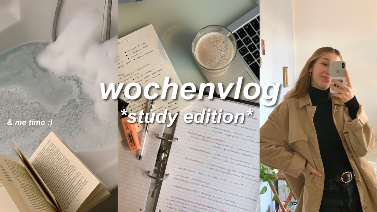 Uni lern vlog:online Vorlesung und Prüfungsphase, skincare - Wochenvlog