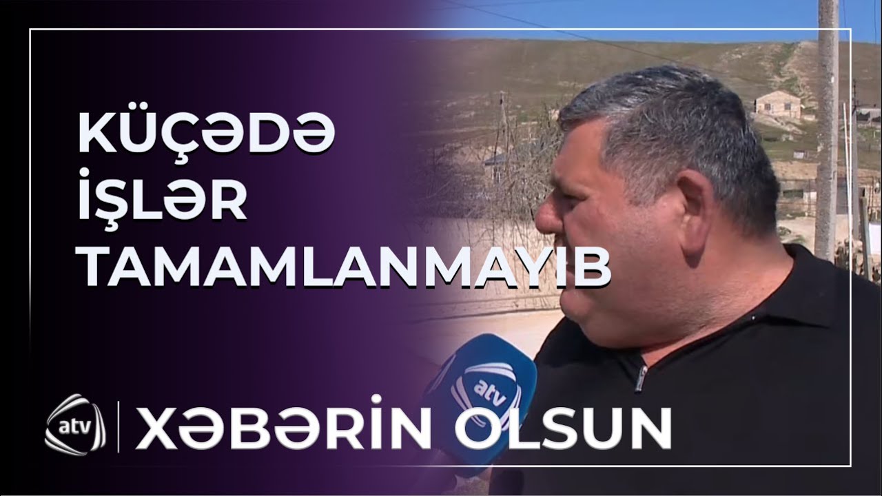 Qobu qəsəbəsində küçə yarımçıq asfaltlanıb / Xəbərin olsun