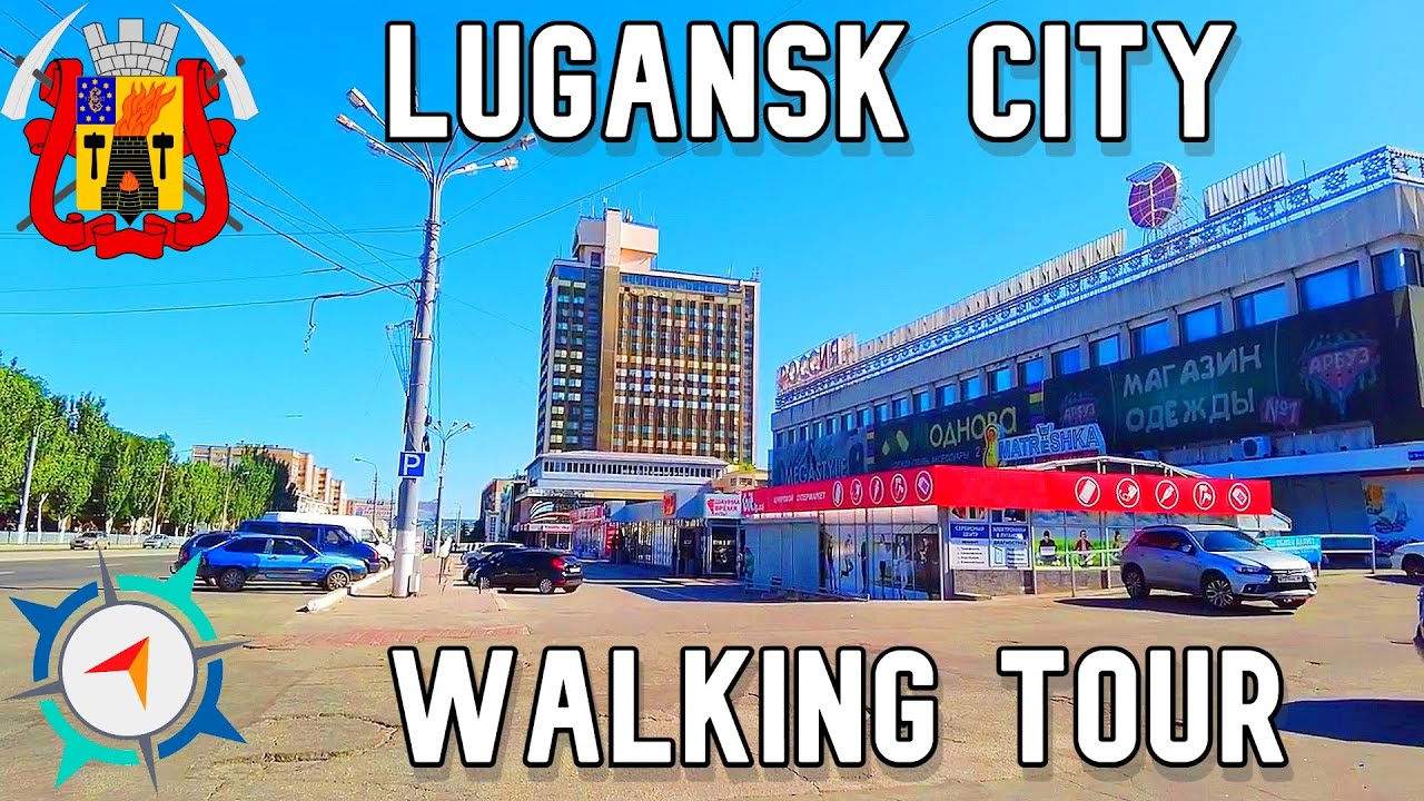 ŁUGAŃSK, DONBASS - Wirtualna wycieczka po mieście - ulica Obronnaya