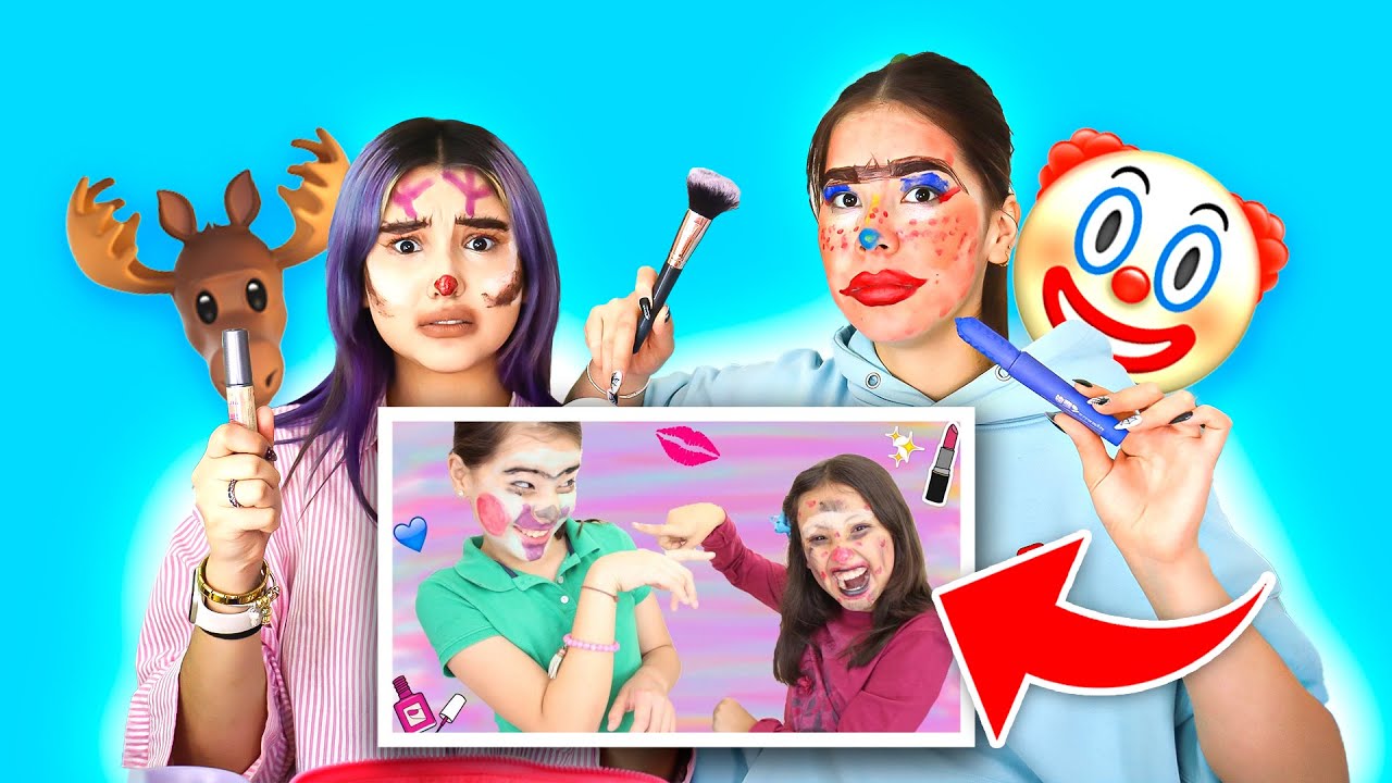 RECREAMOS MI VIDEO DE MAKEUP CHALLENGE!! 🤡 SALE MAL