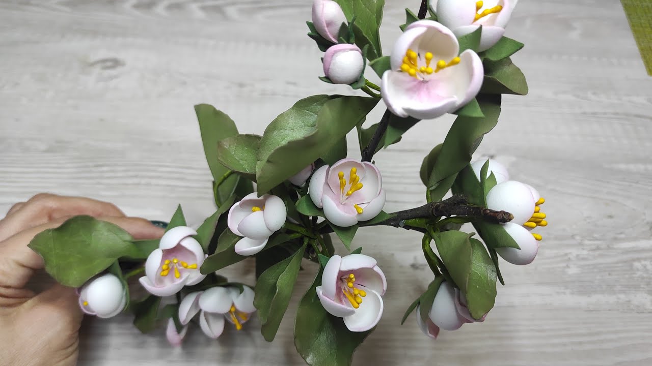 Цветы яблони из фоамирана #яблоневыйцвет DIY apple flowers from foamiran