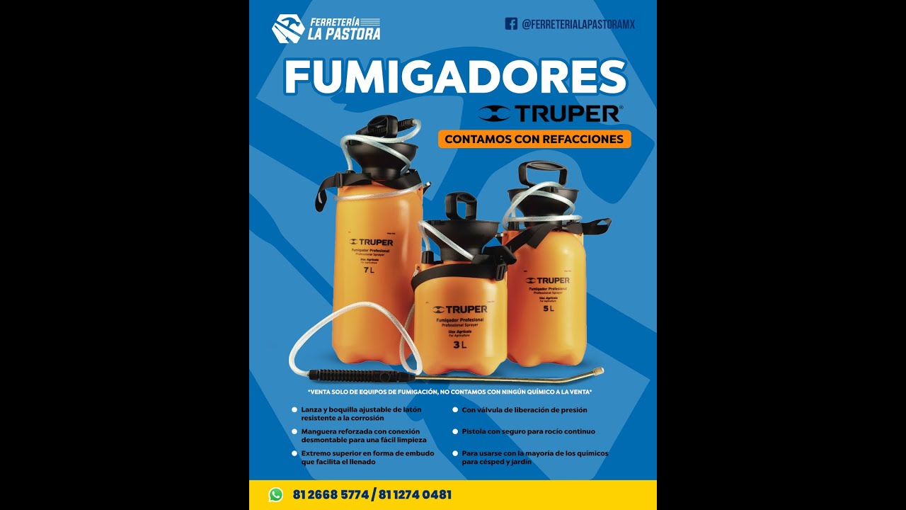 Como utilizar las aspersores de 3, 5 y 7 L marca Truper