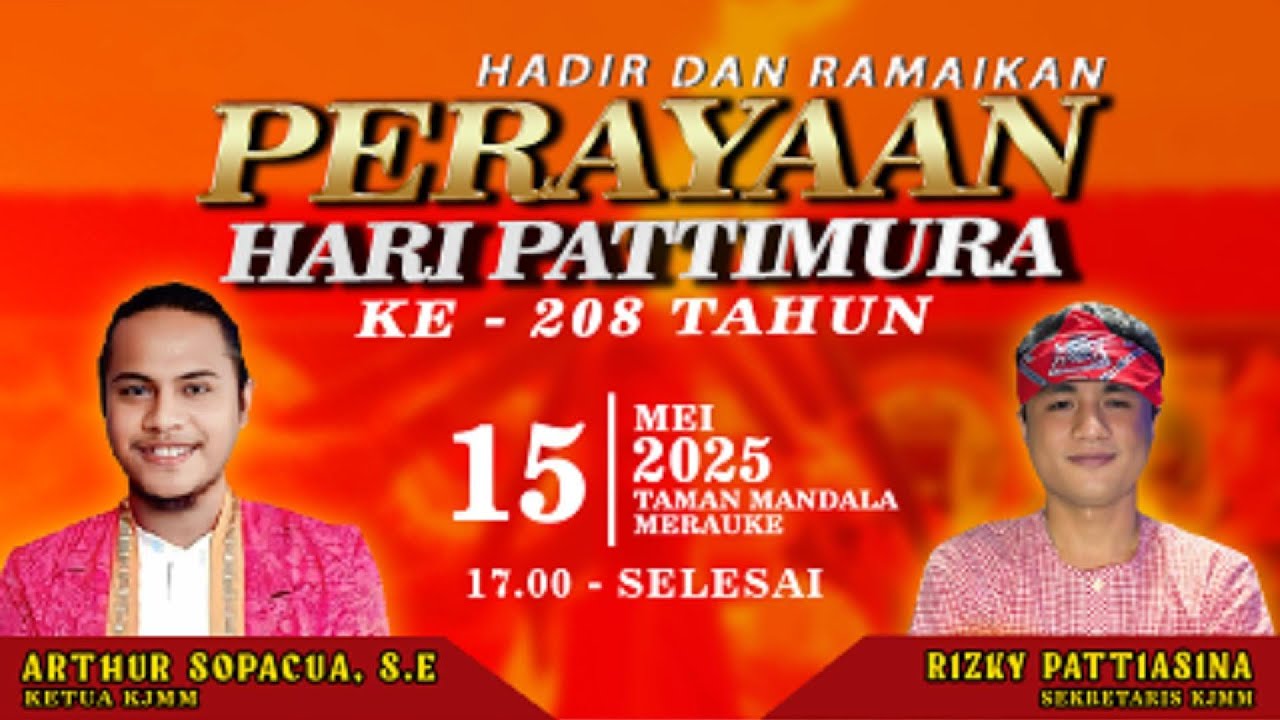 UCAPAN HUT PATTIMURA KE 208 TAHUN KJMM
