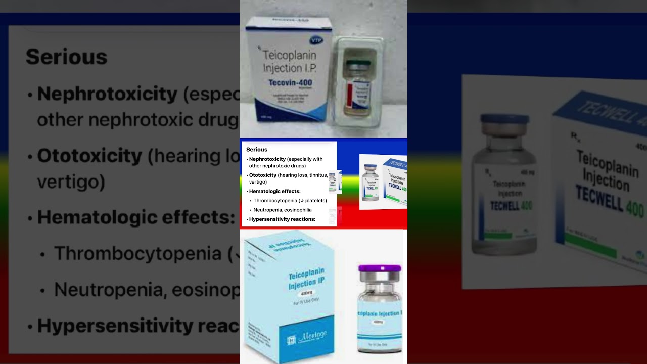 TEICOPLANIN - Side Effects #science #medicalknowledgeonline #medical