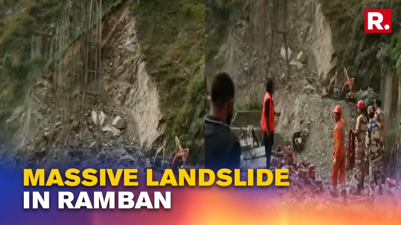 Scary Visuals Of Landslide In J&K's Ramban, Rescue Operations Underway