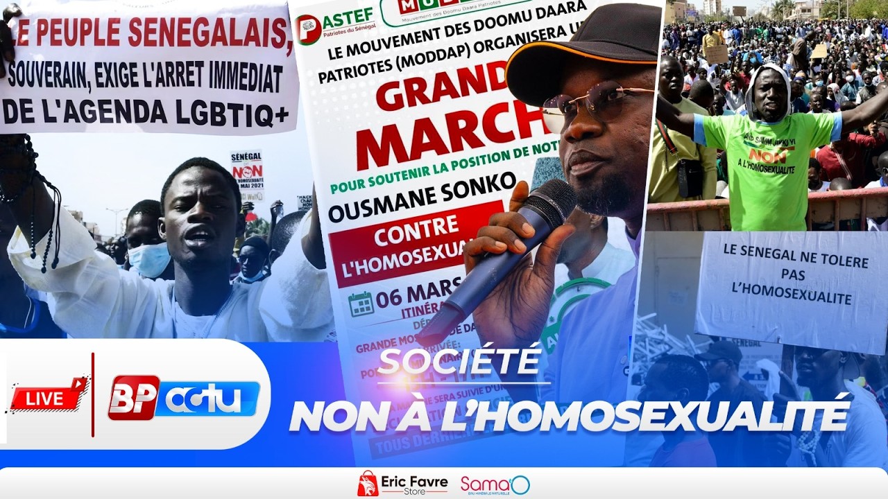 🔴 Direct : Grande marche du MODDAP pour soutenir la position d’Ousmane Sonko contre l’homosexualité